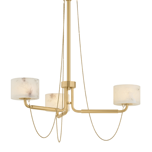 Corbett Bunda 30.5" Chandelier Vintage Brass