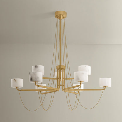 Corbett Bunda 47" Chandelier Vintage Brass