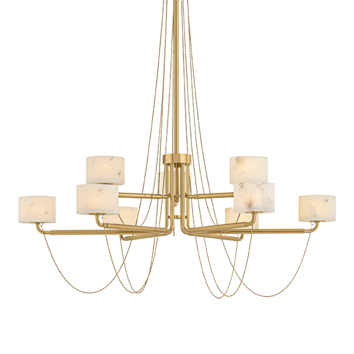 Corbett Bunda 47" Chandelier Vintage Brass