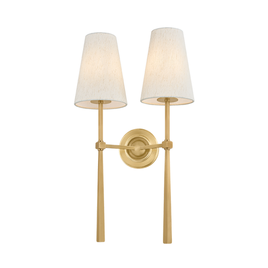 Corbett Cadiz 2-Light Wall Sconce Vintage Brass
