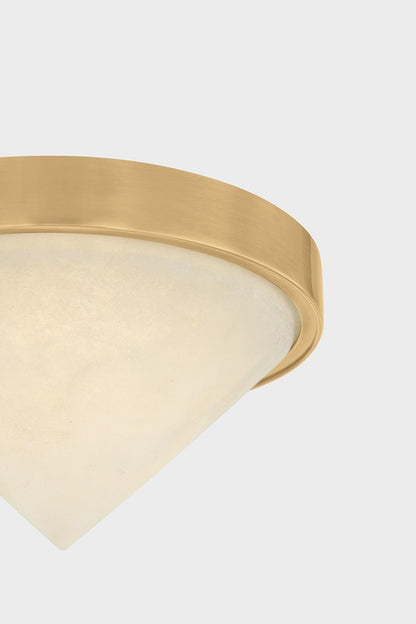 Corbett Colmar Flush Mount Vintage Brass