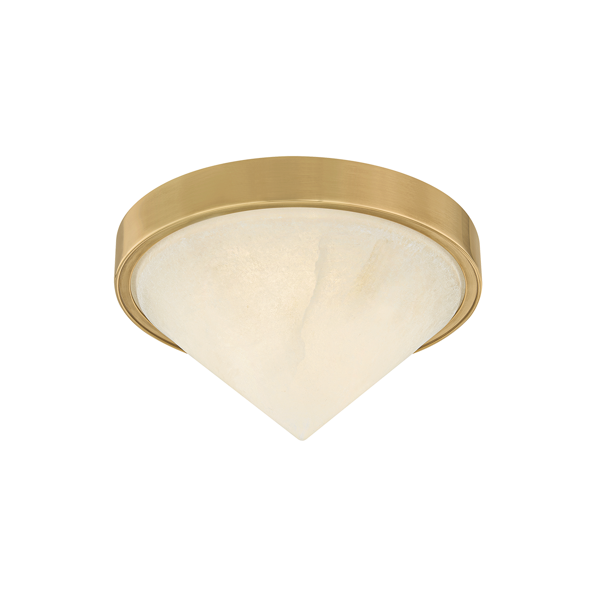 Corbett Colmar Flush Mount Vintage Brass