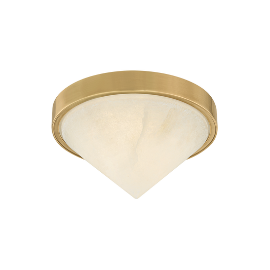 Corbett Colmar Flush Mount Vintage Brass
