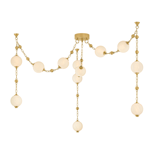 Corbett Corda Chandelier Vintage Brass