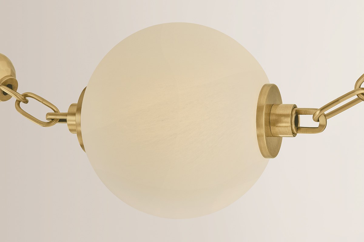 Corbett Corda Linear Chandelier Vintage Brass