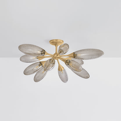 Corbett Cordoba 12-Light Flush Mount Vintage Brass