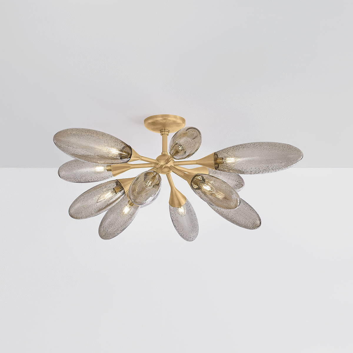 Corbett Cordoba 12-Light Flush Mount Vintage Brass