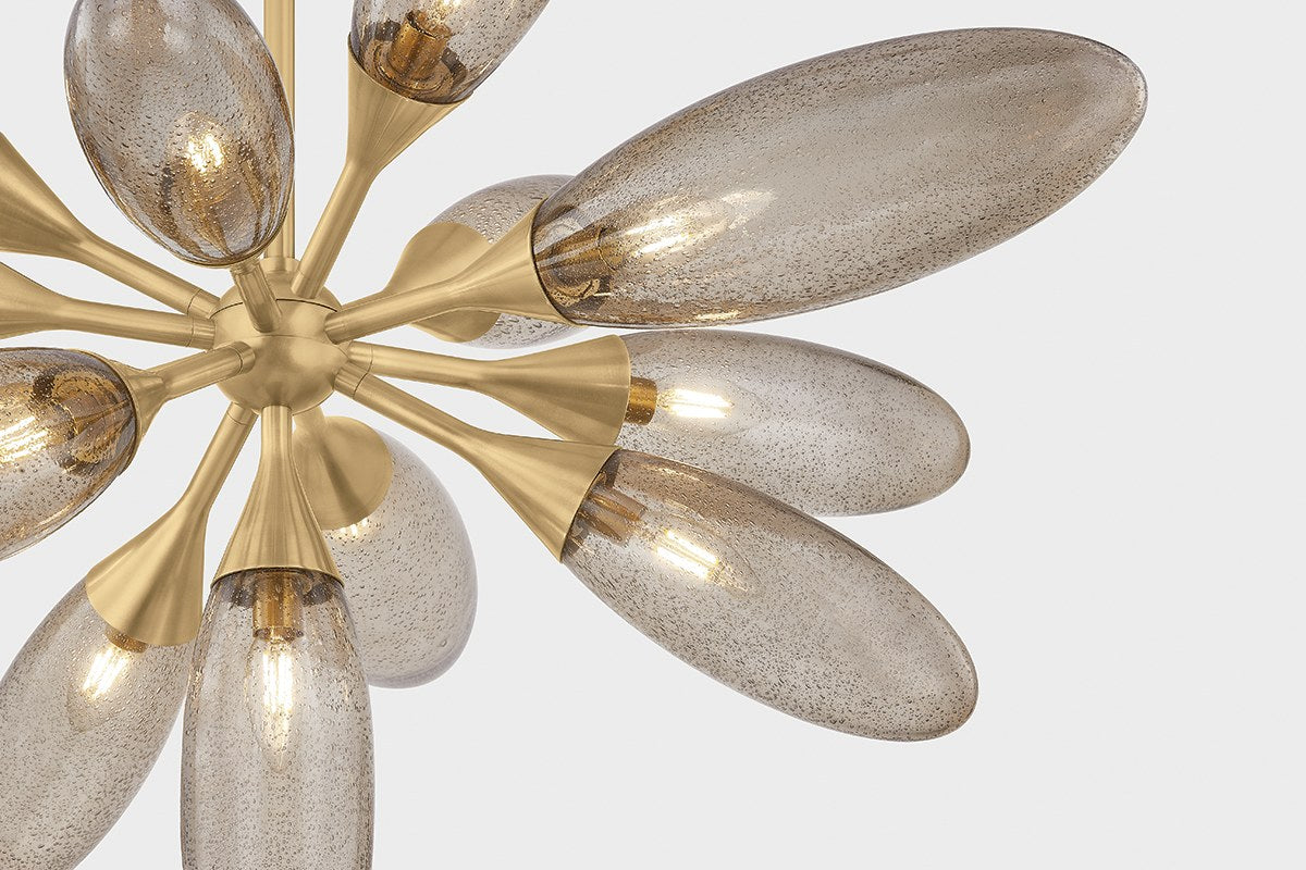 Corbett Cordoba 13-Light Flush Mount Vintage Brass