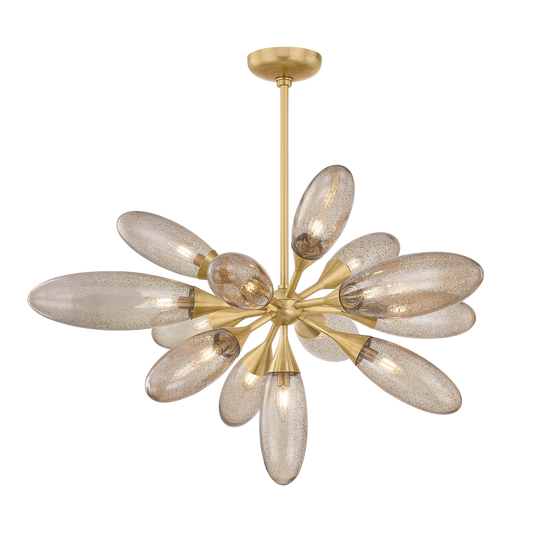 Corbett Cordoba 13-Light Flush Mount Vintage Brass