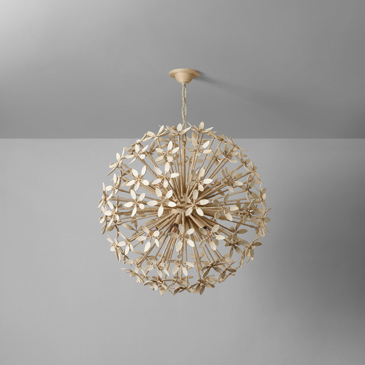 Corbett Corfu 10-Light Chandelier Ivory Coco