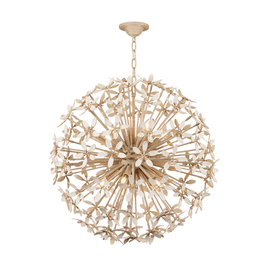 Corbett Corfu 10-Light Chandelier Ivory Coco