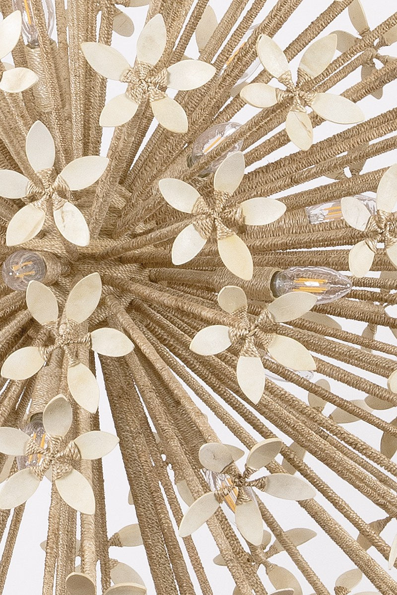 Corbett Corfu 16-Light Chandelier Ivory Coco