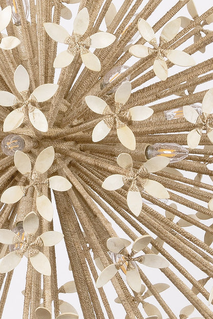 Corbett Corfu 16-Light Chandelier Ivory Coco