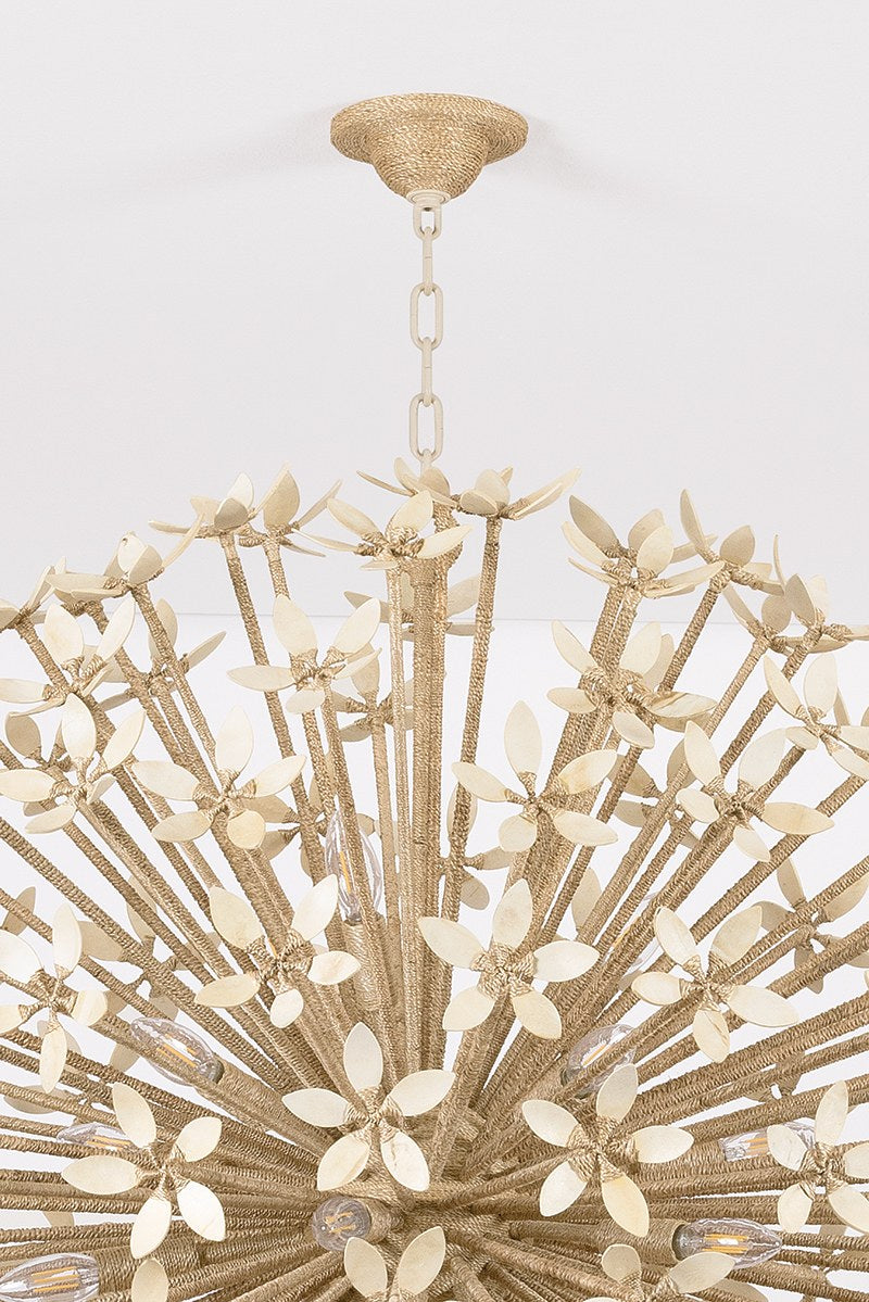 Corbett Corfu 16-Light Chandelier Ivory Coco