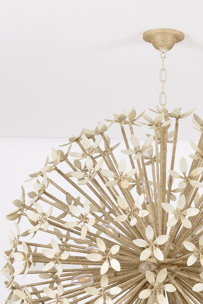 Corbett Corfu 16-Light Chandelier Ivory Coco