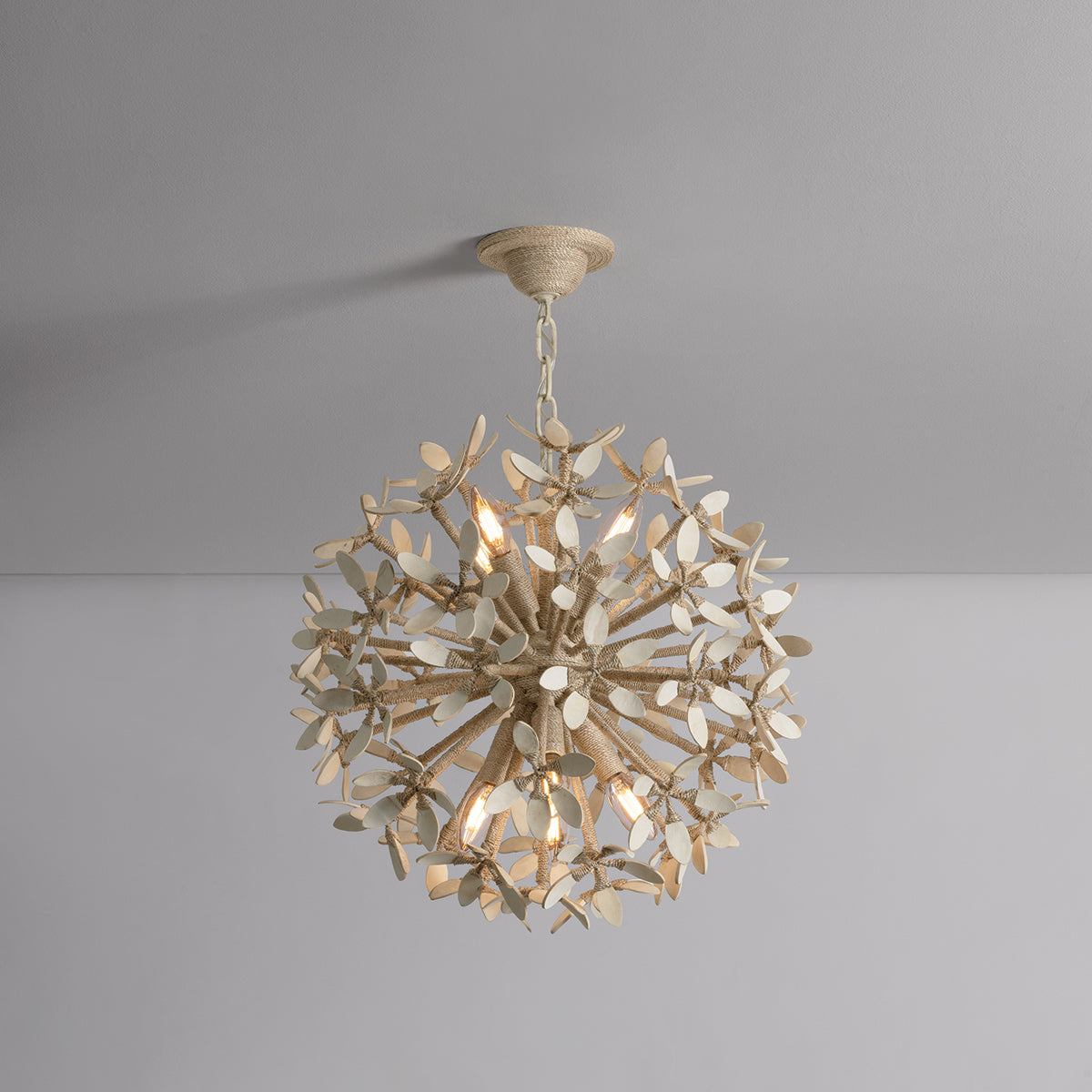 Corbett Corfu 8-Light Chandelier Ivory Coco