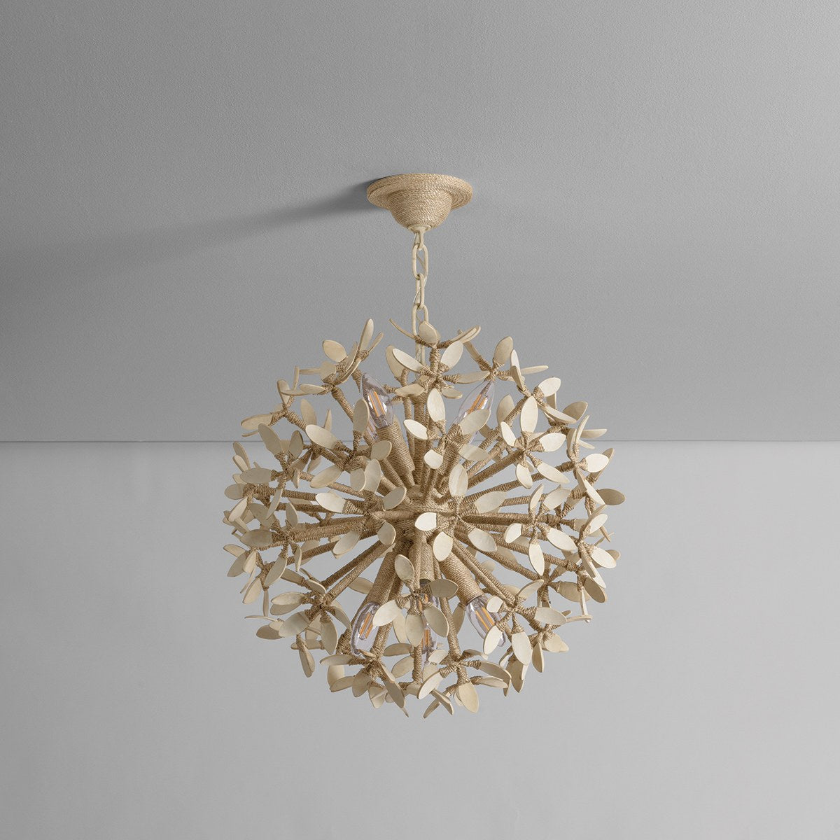 Corbett Corfu 8-Light Chandelier Ivory Coco