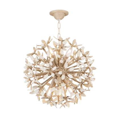 Corbett Corfu 8-Light Chandelier Ivory Coco