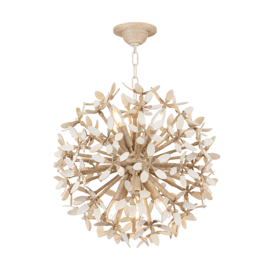 Corbett Corfu 8-Light Chandelier Ivory Coco