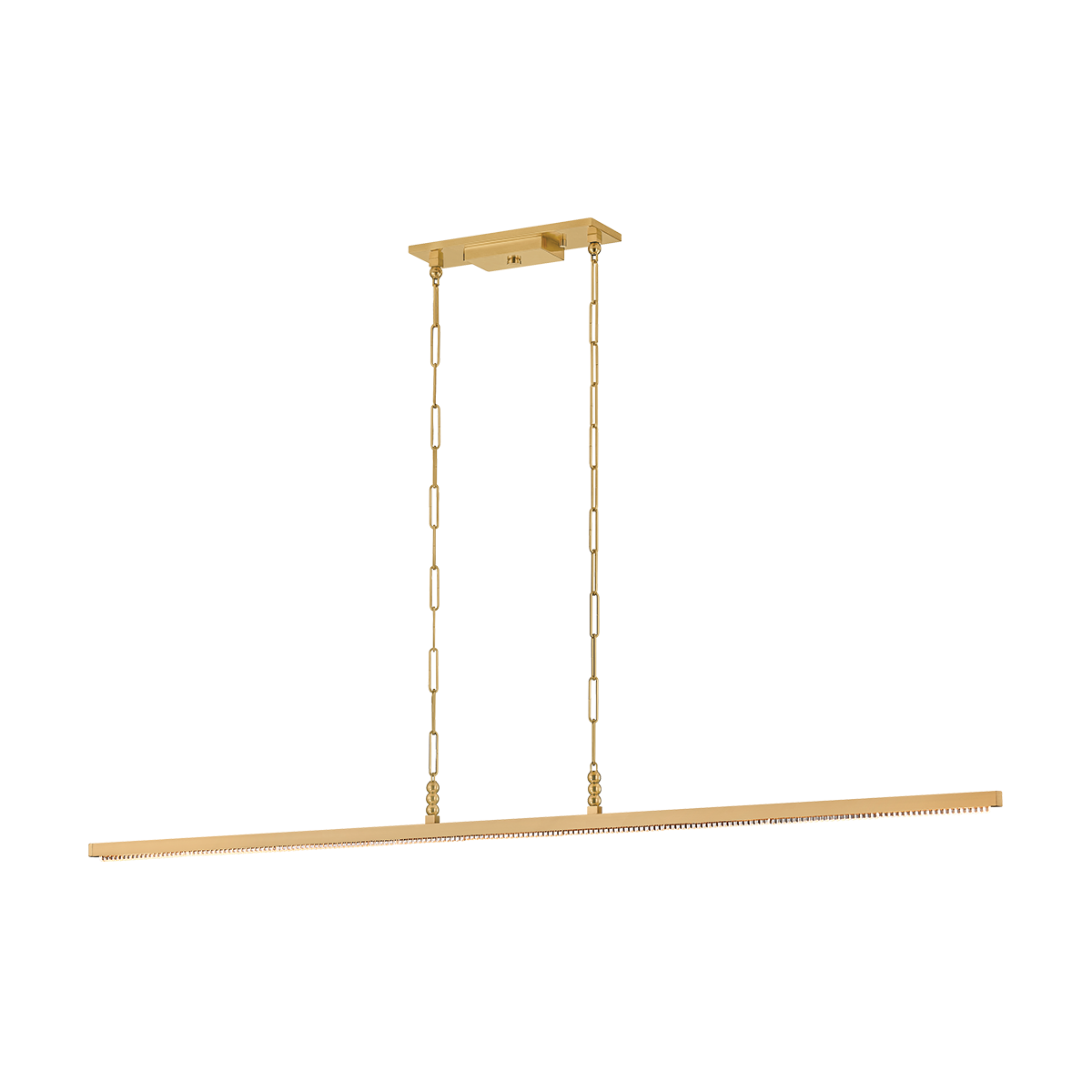 Corbett Cortina 1-Light Linear Chandelier Vintage Brass