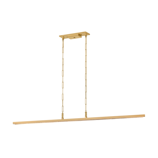 Corbett Cortina 1-Light Linear Chandelier Vintage Brass