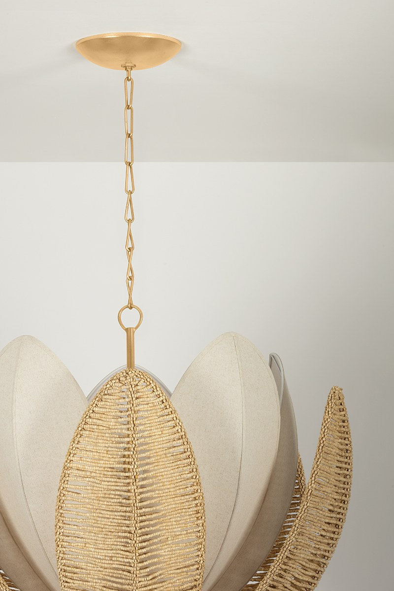 Corbett Costa Brava 10-Light Chandelier Vintage Gold Leaf