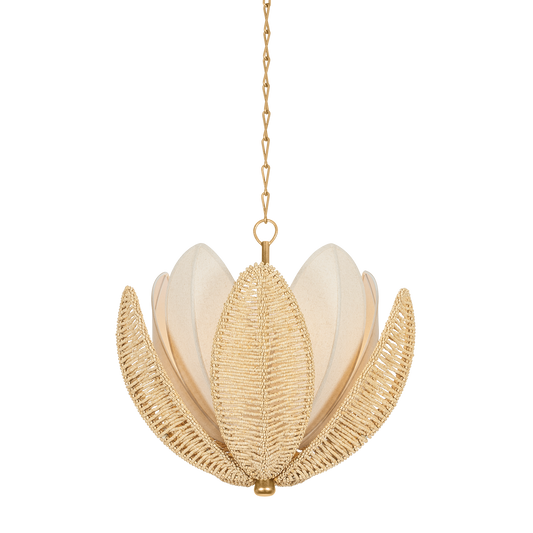 Corbett Costa Brava 5-Light Chandelier Vintage Gold Leaf