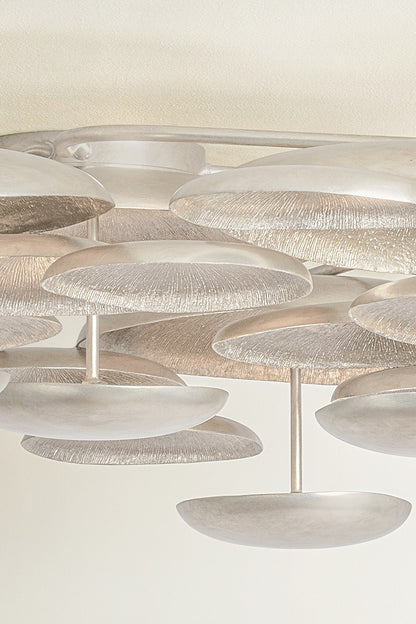 Corbett Fistral 7-Light Semi-Flush Mount Textured Warm Silver Leaf