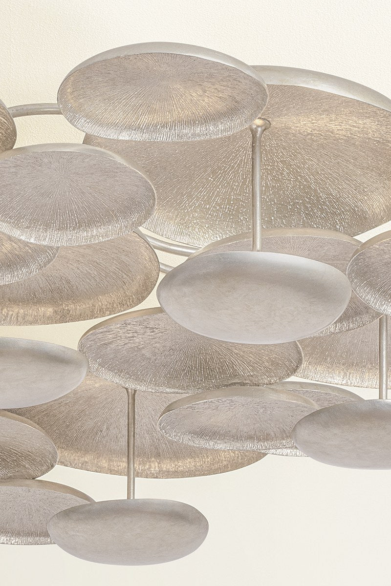 Corbett Fistral 7-Light Semi-Flush Mount Textured Warm Silver Leaf