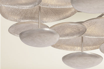 Corbett Fistral 7-Light Semi-Flush Mount Textured Warm Silver Leaf