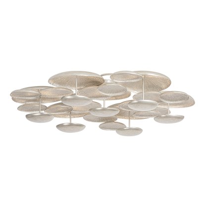 Corbett Fistral 7-Light Semi-Flush Mount Textured Warm Silver Leaf