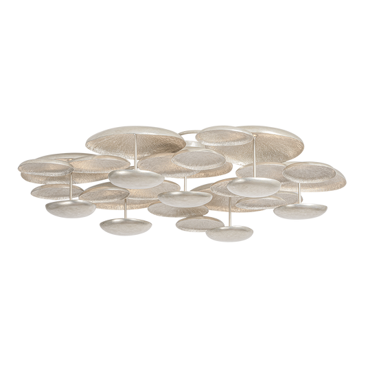 Corbett Fistral 7-Light Semi-Flush Mount Textured Warm Silver Leaf