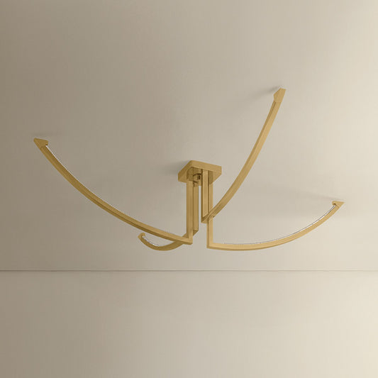 Corbett Frankfurt Semi-Flush Mount Vintage Brass