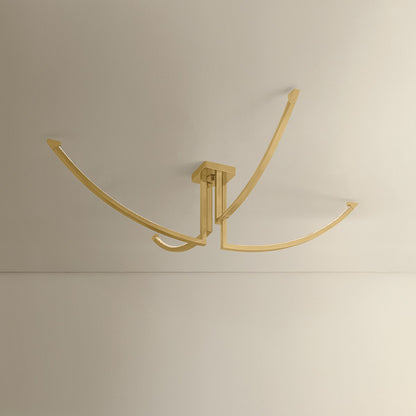 Corbett Frankfurt Semi-Flush Mount Vintage Brass