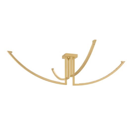 Corbett Frankfurt Semi-Flush Mount Vintage Brass