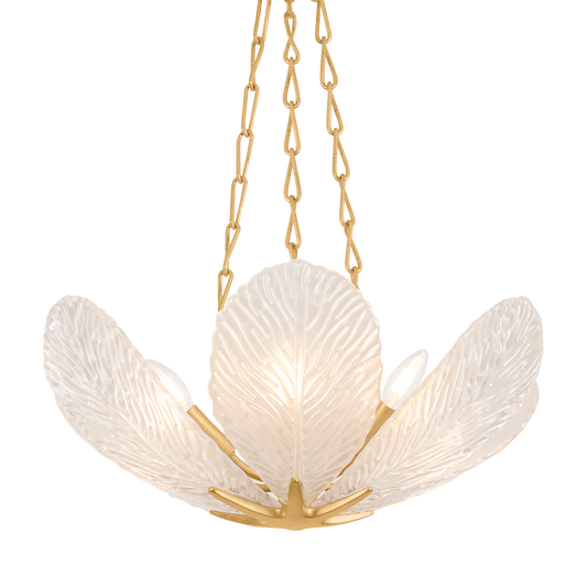 Corbett Galena 6-Light Chandelier Vintage Gold Leaf