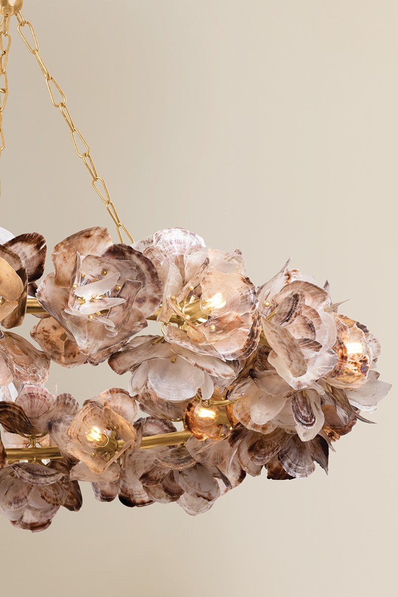 Corbett Galle 14-Light Chandelier Vintage Gold Leaf