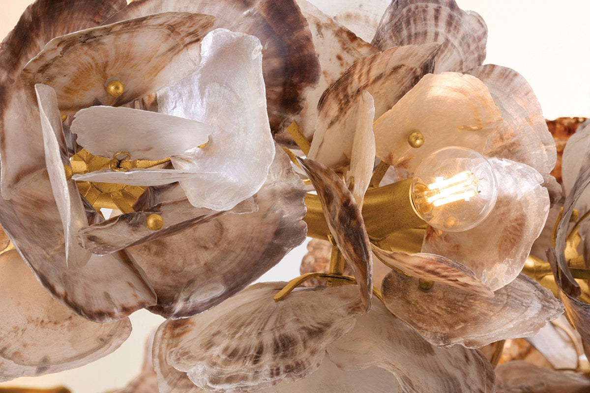 Corbett Galle 14-Light Chandelier Vintage Gold Leaf