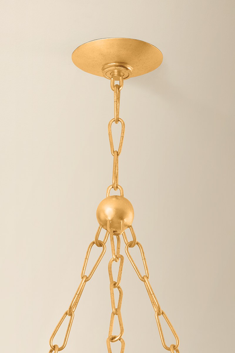 Corbett Galle 14-Light Chandelier Vintage Gold Leaf