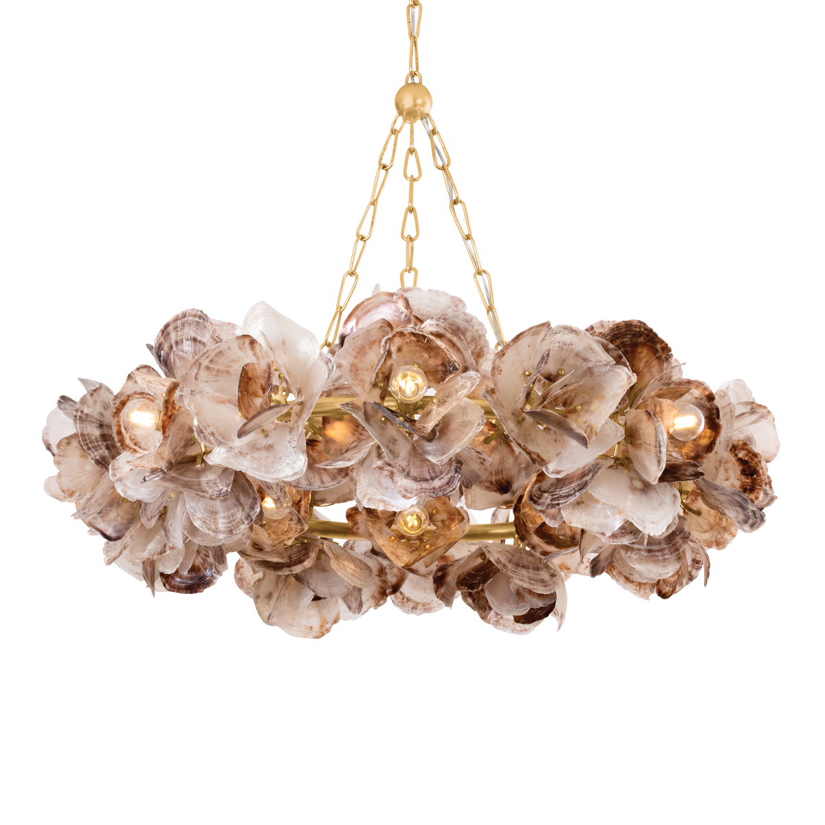 Corbett Galle 14-Light Chandelier Vintage Gold Leaf