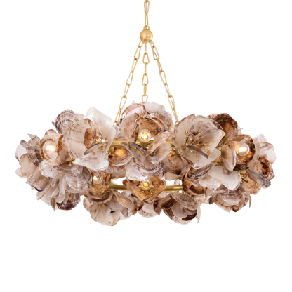 Corbett Galle 14-Light Chandelier Vintage Gold Leaf