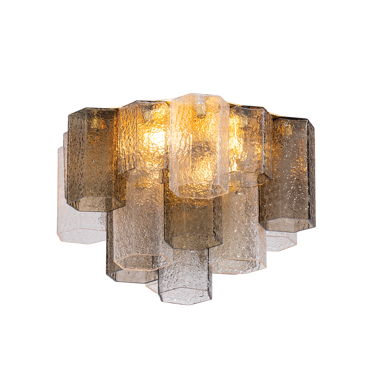 Corbett Helsinki 4-Light Flush Mount Vintage Gold Leaf