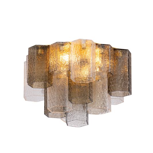 Corbett Helsinki 4-Light Flush Mount Vintage Gold Leaf