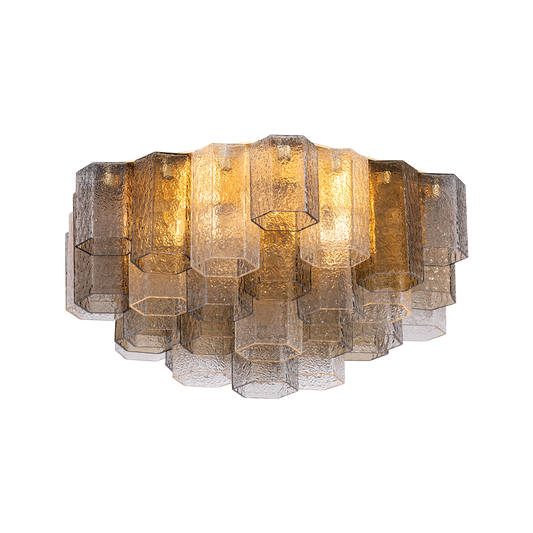 Corbett Helsinki 6-Light Flush Mount Vintage Gold Leaf