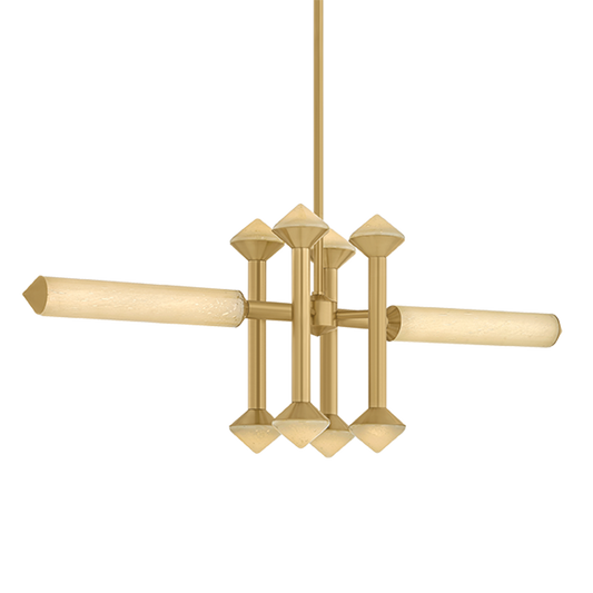 Corbett Hydra Linear Chandelier Vintage Brass