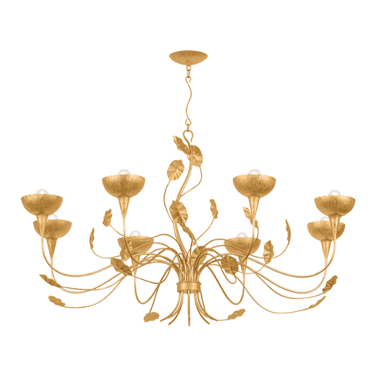 Corbett Innsbruck 8-Light Chandelier Vintage Gold Leaf