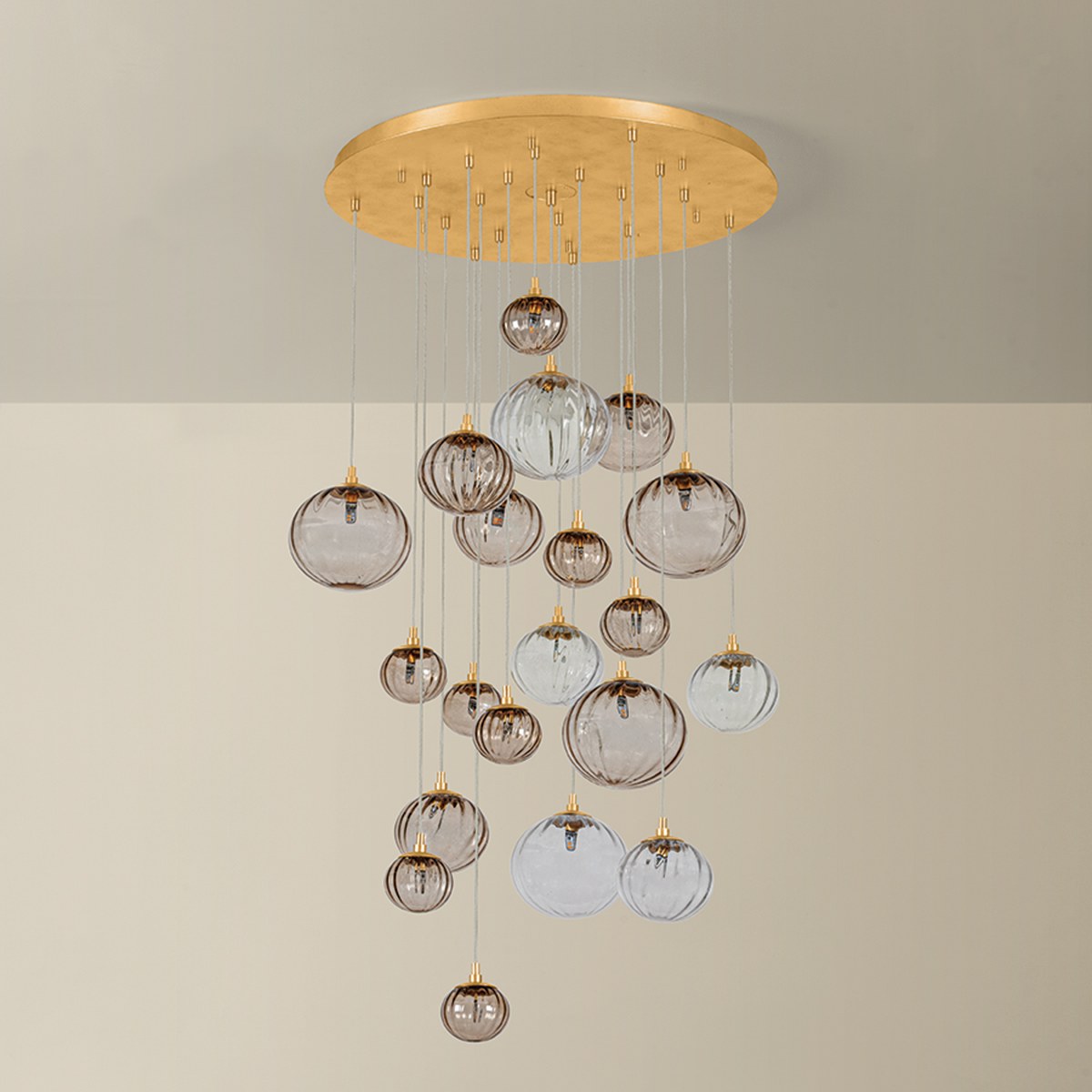Corbett Istanbul 20-Light Chandelier Vintage Gold Leaf