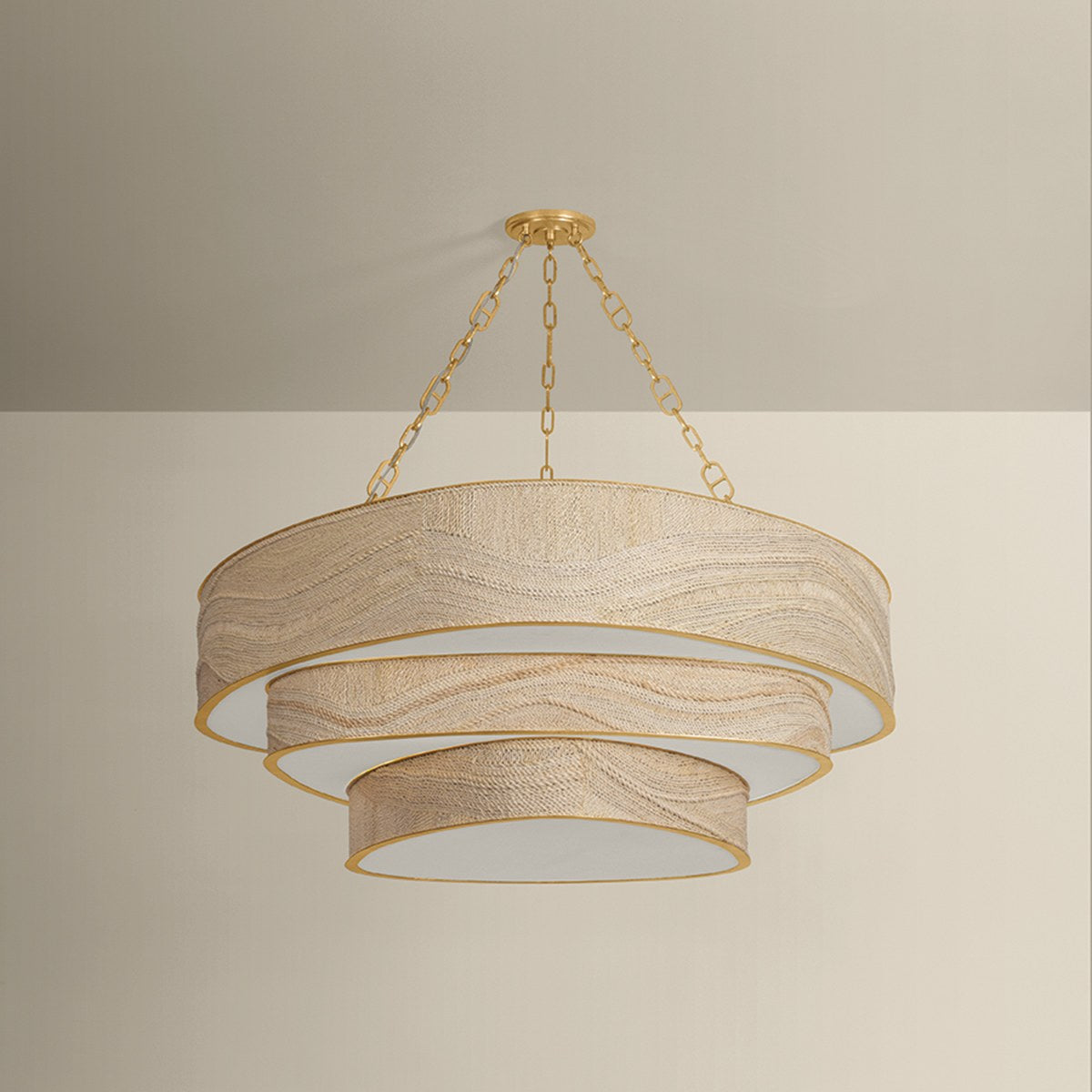 Corbett Kiso 12-Light Chandelier Vintage Gold Leaf