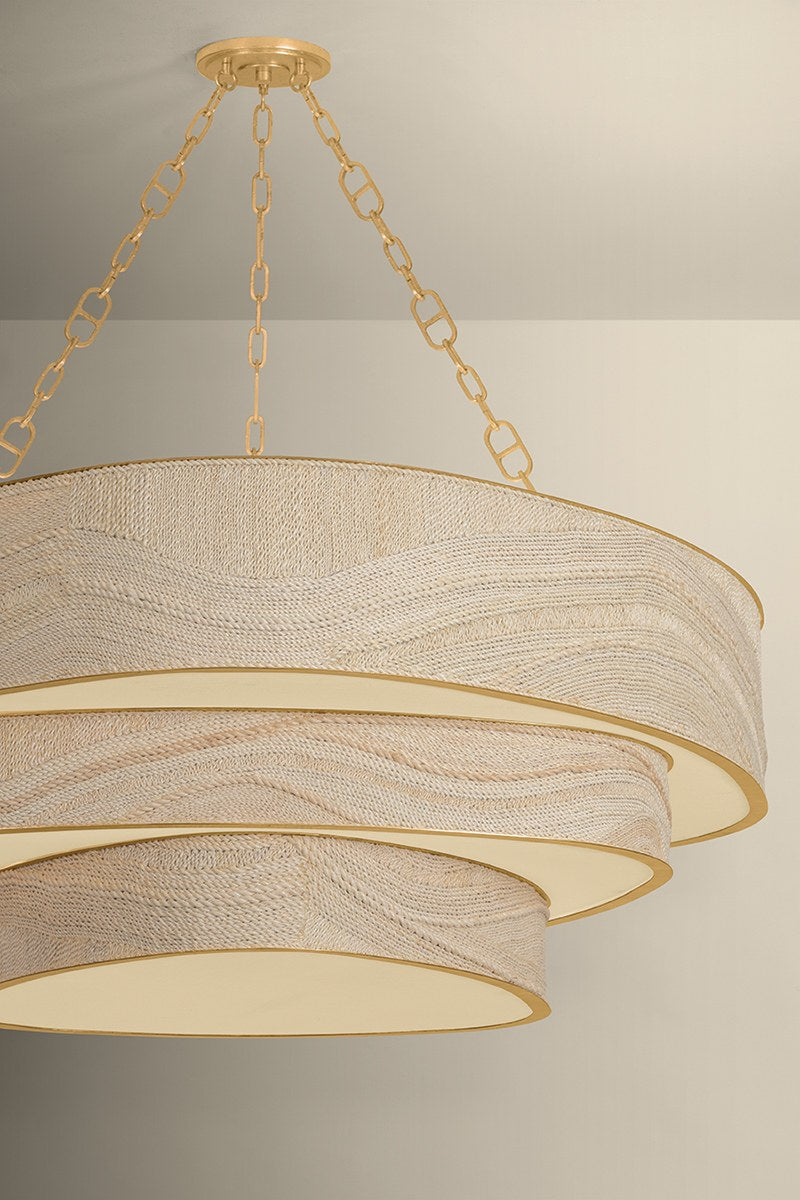 Corbett Kiso 12-Light Chandelier Vintage Gold Leaf