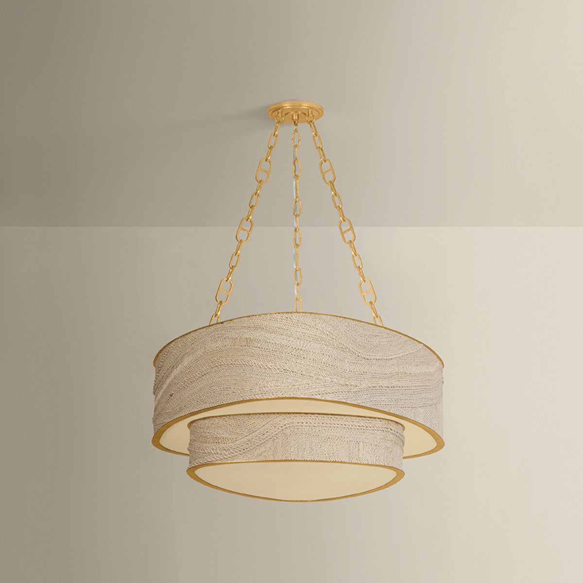 Corbett Kiso 9-Light Chandelier Vintage Gold Leaf